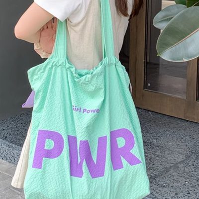 Leisure large capacity women's summer fashion shoulder bag simple nylon canvas Tote bag college class bag