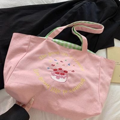 Students casual canvas bag women's new fashion South Korean Tote bag with a large capacity single-shoulder class bag