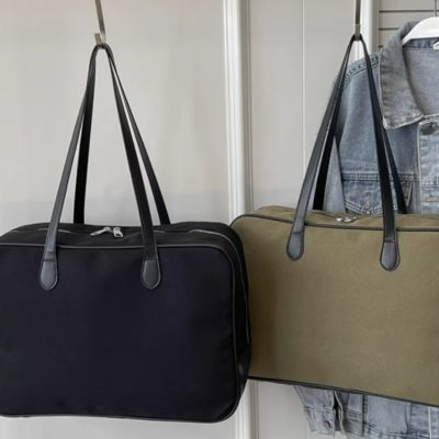Premium Japanese Minimalist Boston Bag Women's Large capacity Minimalist Commuter Unisex one-shoulder underarm briefcase Chic
