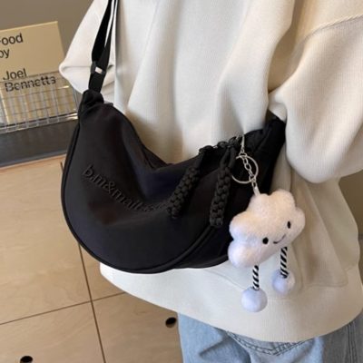 Leisure nylon fabric crossbody dumpling bag female fashion autumn all-in-one underarm bag niche single shoulder commuter bag